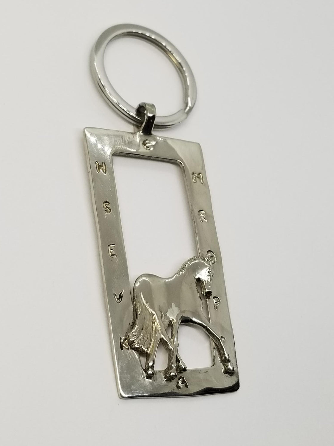 Dressage Horse in Half Pass and Arena Key Fob